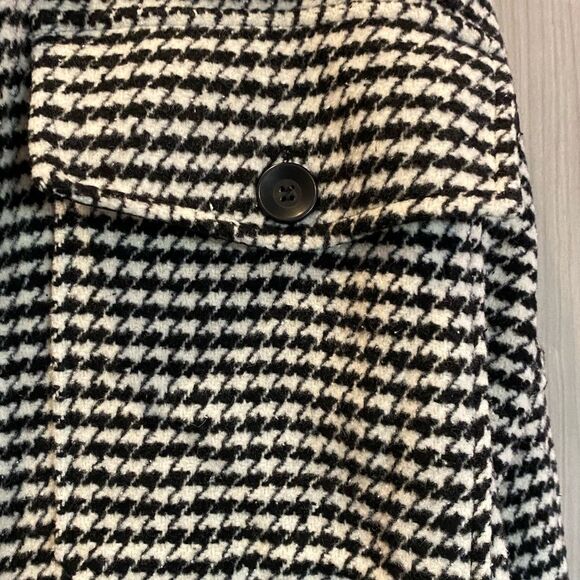 NEW Black & White houndstooth jacket with fringe and pockets Large NWT - Picture 6 of 11